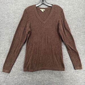 Exofficio Sweater Womens L Brown V-Neck Pullover Old Money‎ Casual Cottagecore